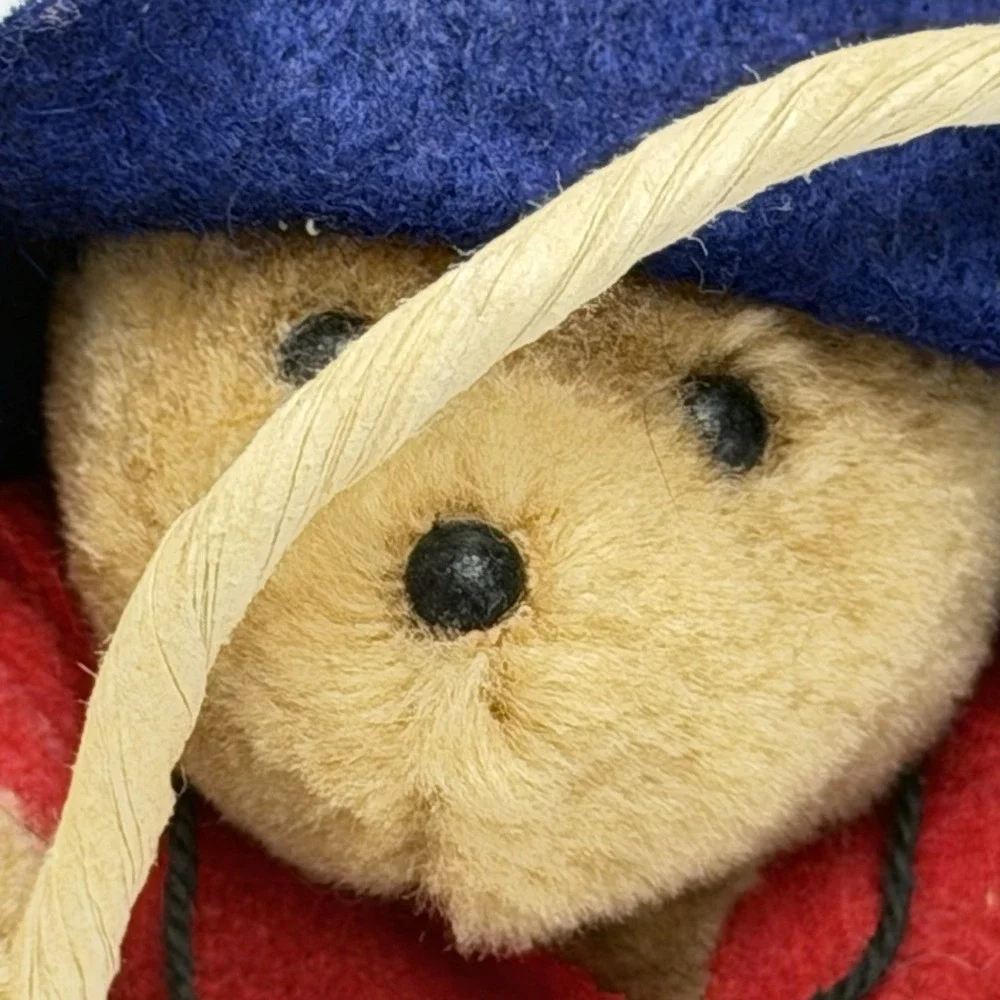 Vintage 1986 Paddington Bear Eden Toys Miniature Plush Toy in Bag Korea 5